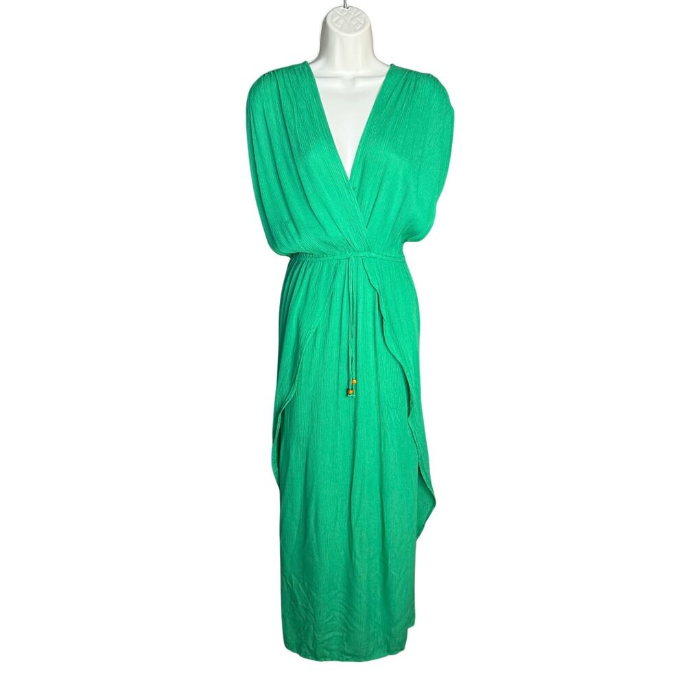 Raviya Green Sleeveless Cover Up Maxi Dress 1X NWT